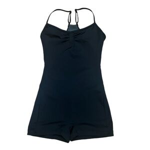 Calepezio Black Leotard Back Cutout